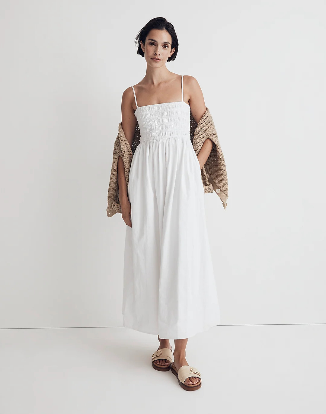 Theo Sleeveless Midi Dress | Madewell