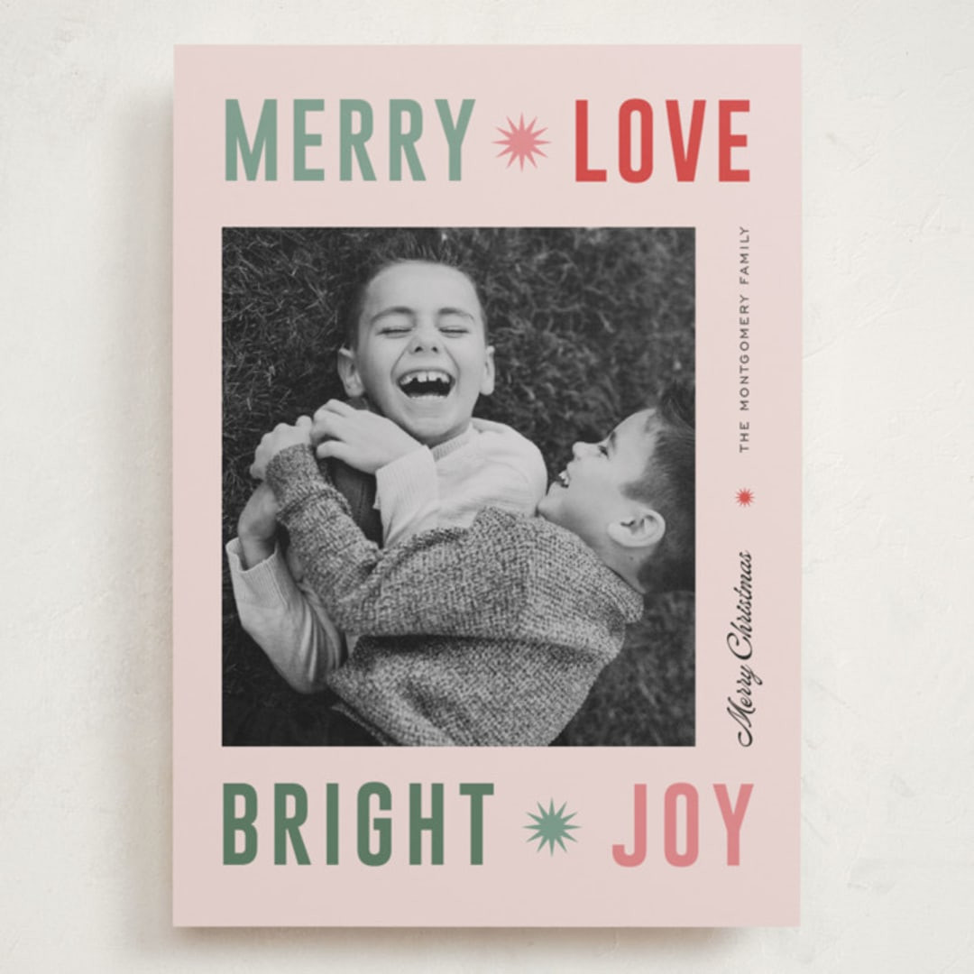 "Peace Poster" - Customizable Grand Holiday Cards in Yellow by Pixel and Hank. | Minted