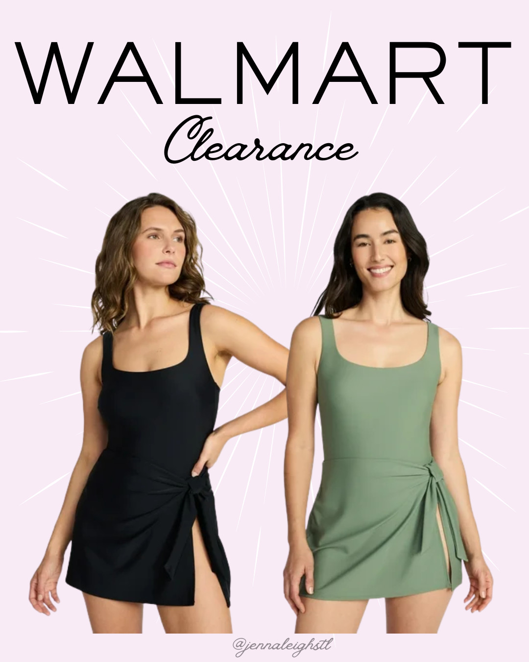 Walmart clearance find! This Time and Tru wrap swim dress is now under $20, and it is such a flattering swimsuit. I love the extra coverage of the swim dress while still feeling cute and comfortable. If you've been needing a new swimsuit, this is a great clearance find. 

 #LTKSaleAlert #LTKMidsize #LTKSwim