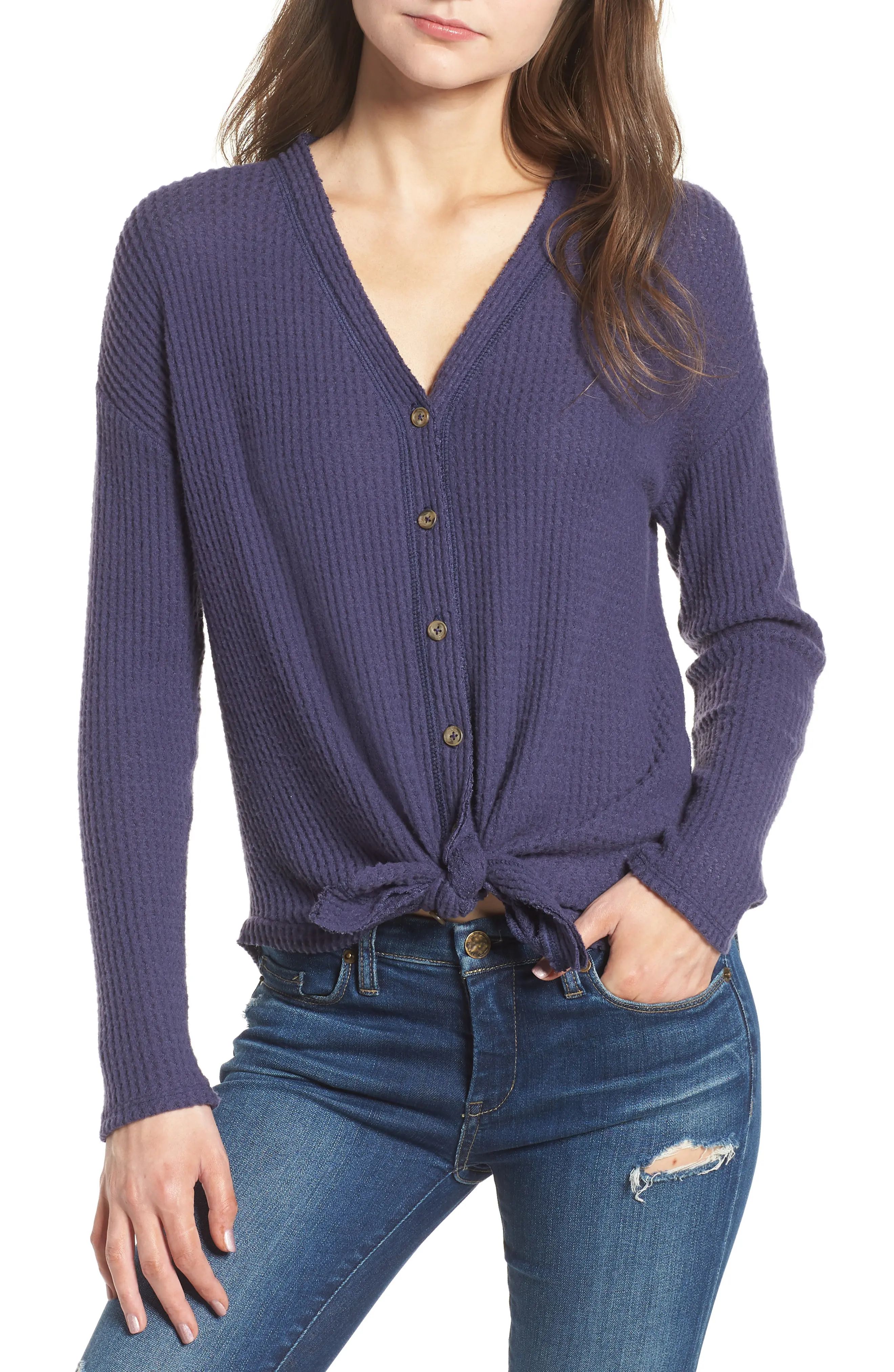 Thermal Button Front Shirt | Nordstrom