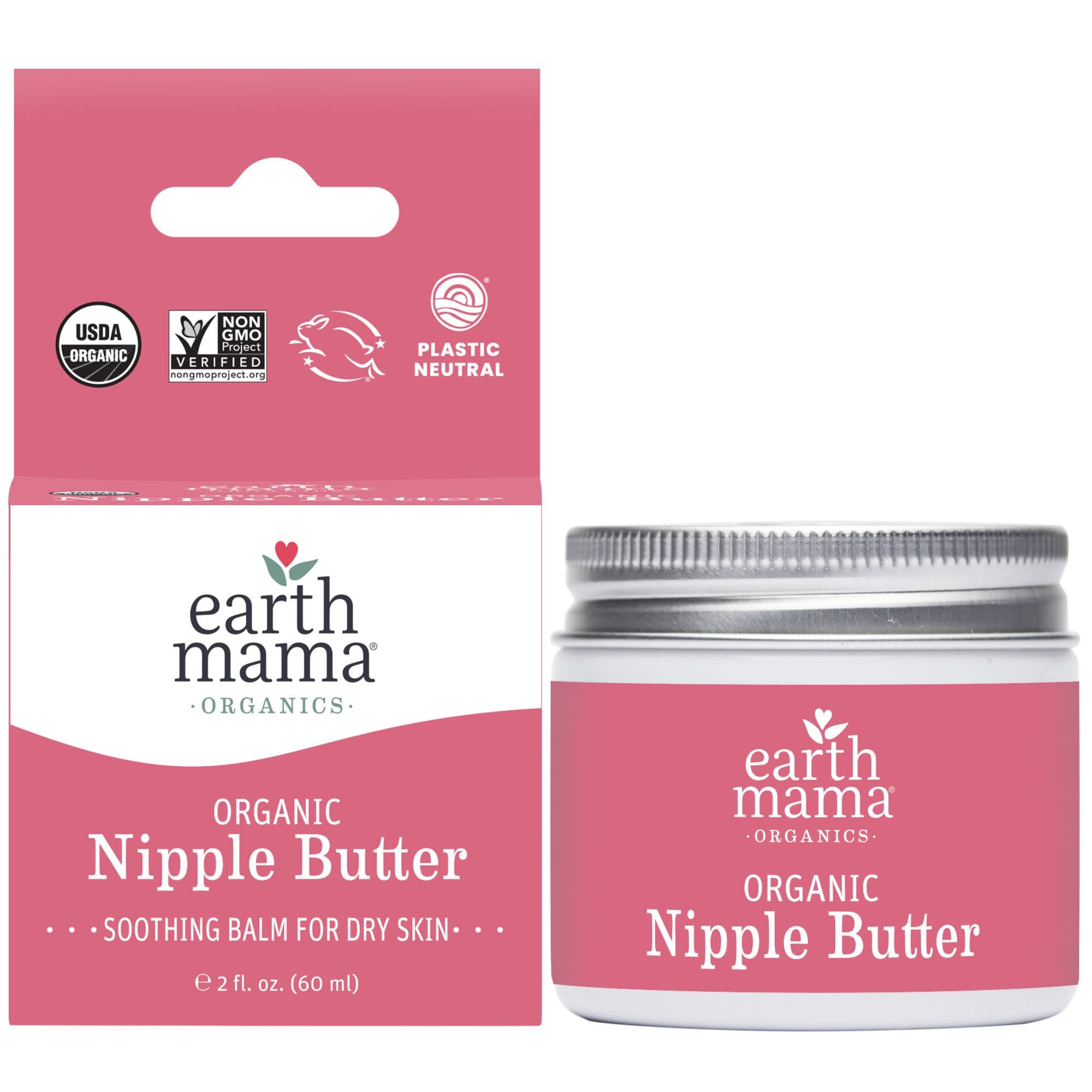 Organic Nipple Butter Breastfeeding Cream by Earth Mama | Lanolin-free, Postpartum Essentials Safe f | Amazon (US)