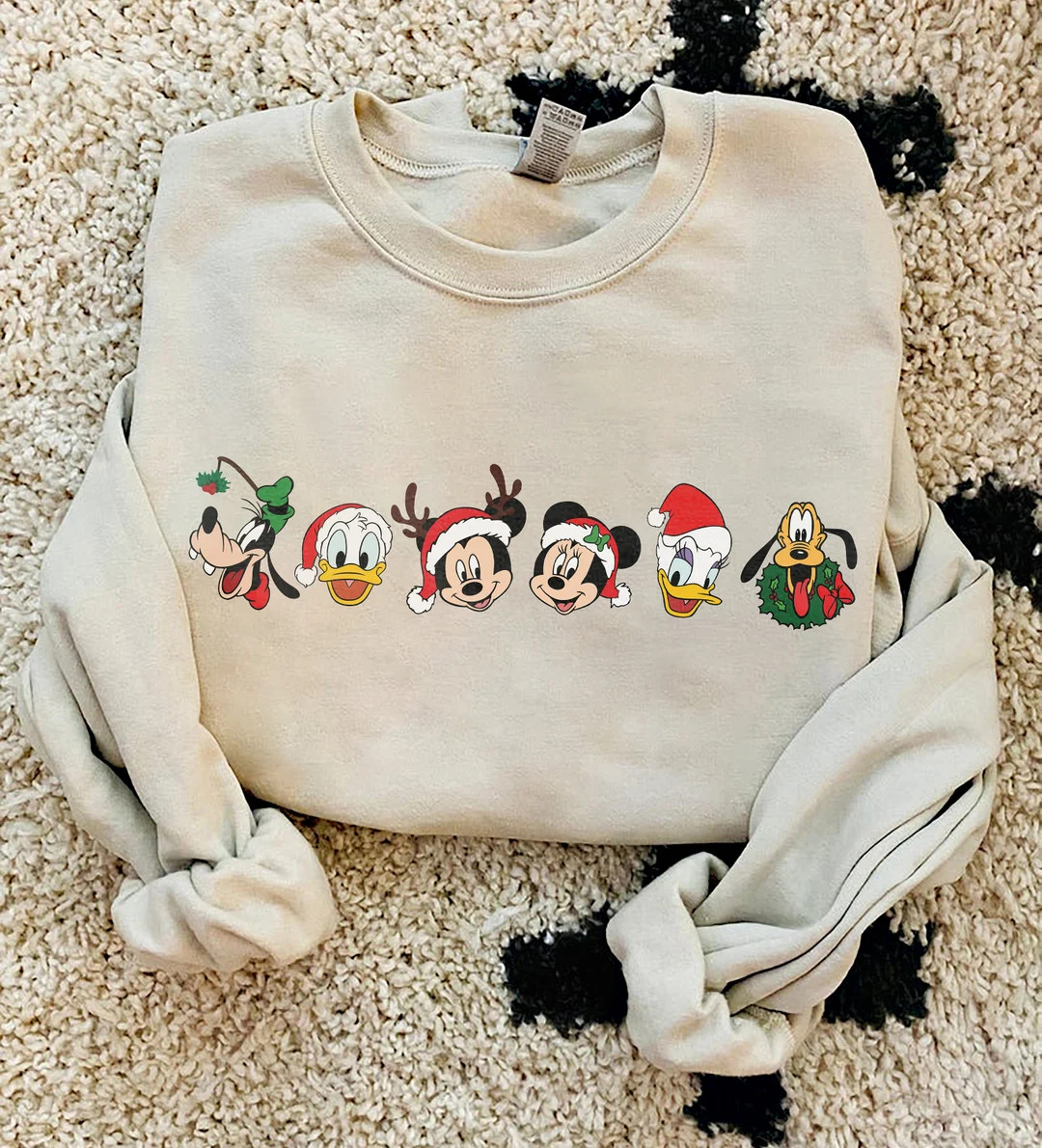 Disney Friends Christmas Sweatshirt, Mickey Christmas Shirt, Christmas Lights Shirt, Christmas Gi... | Etsy (US)