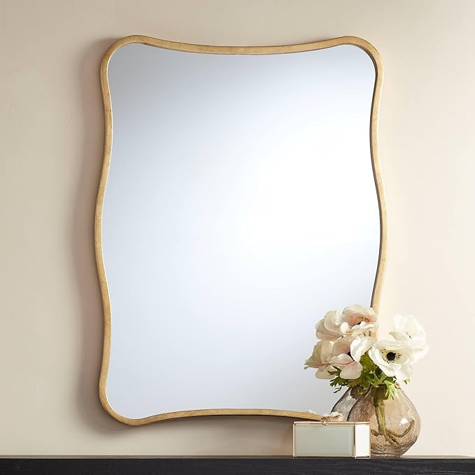 Uttermost Pavia Gold Metal 24" x 32" Curvy Wall Mirror | Amazon (US)