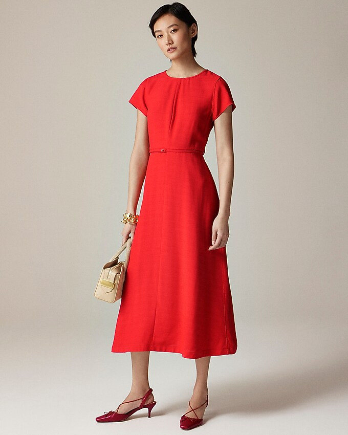 Corner-office dress in viscose canvas | J. Crew US
