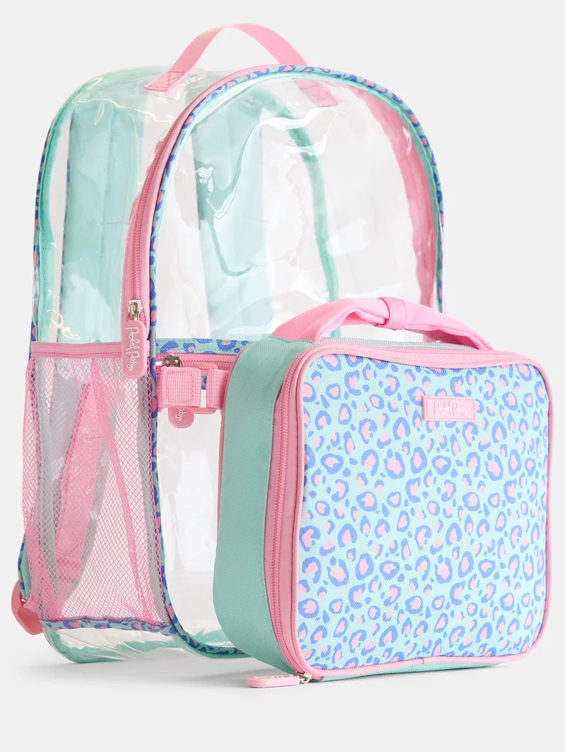 Packed Party Girls Leopard Clear Backpack and Lunch Bag Set | Walmart (US)