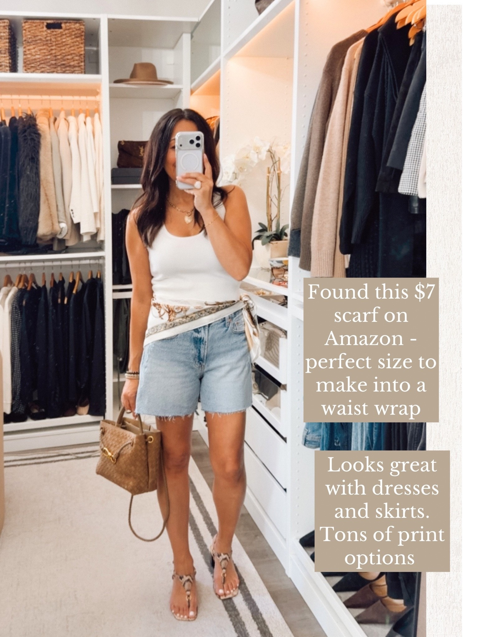 Waist scarf is an Amazon find… under $10 
Tons of colors 
Everything is TTS

#LTKootd #LTKOver40
