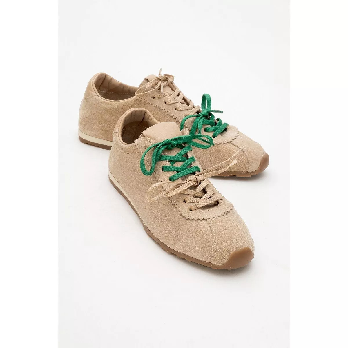 Crea - Beige Leather Sneakers (Women) | Forever & Always Shoes | Target