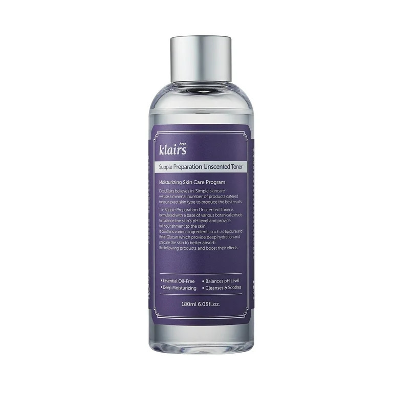 [Dear Klairs] Supple Preparation Unscented Toner 6.08 oz | Lightweight, Essential Oil-Free, Alcoh... | Walmart (US)