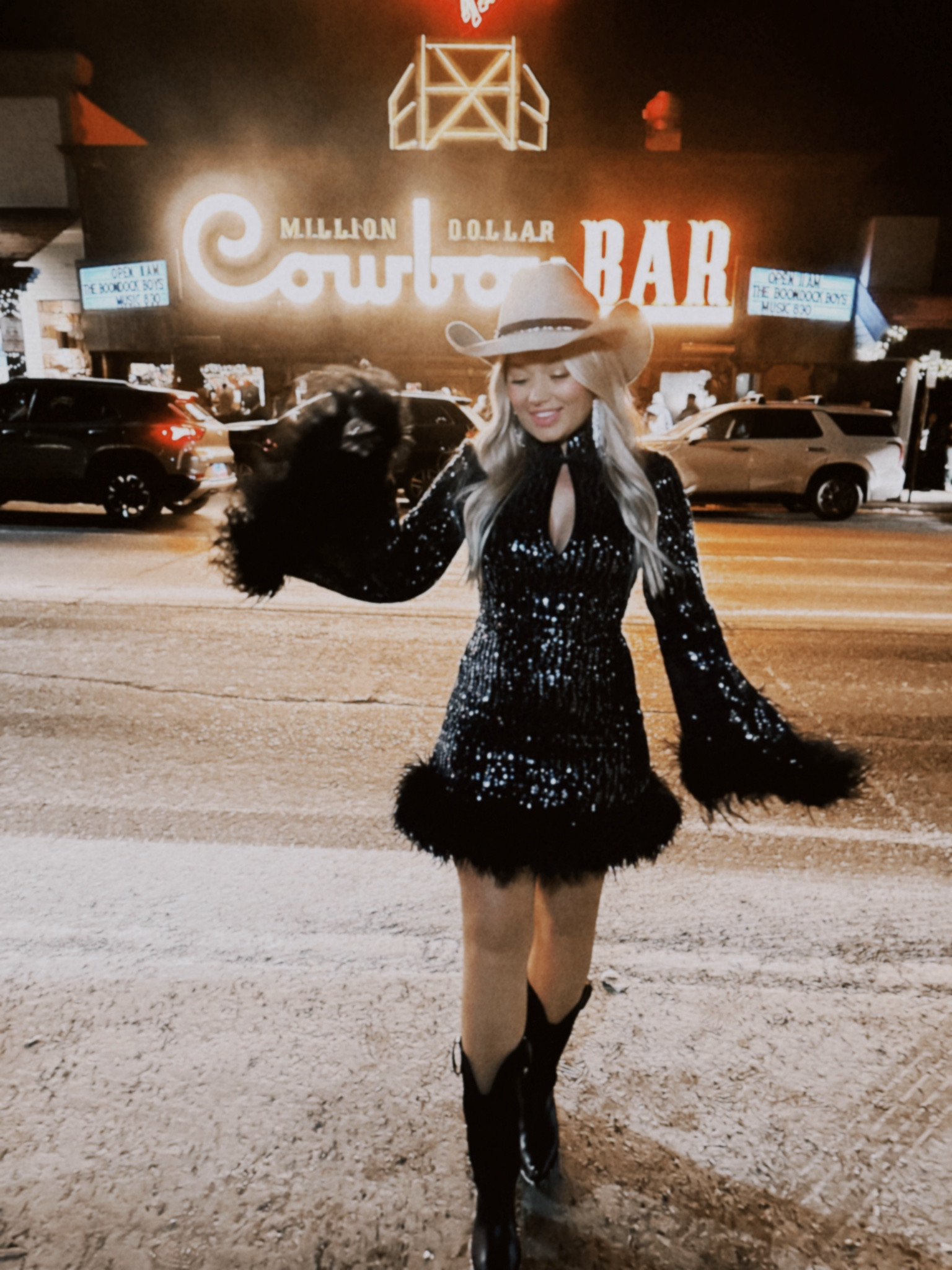 Jackson Hole NYE dress
Sequin feather dress 
Vegas style 

#LTKtravel #LTKwedding