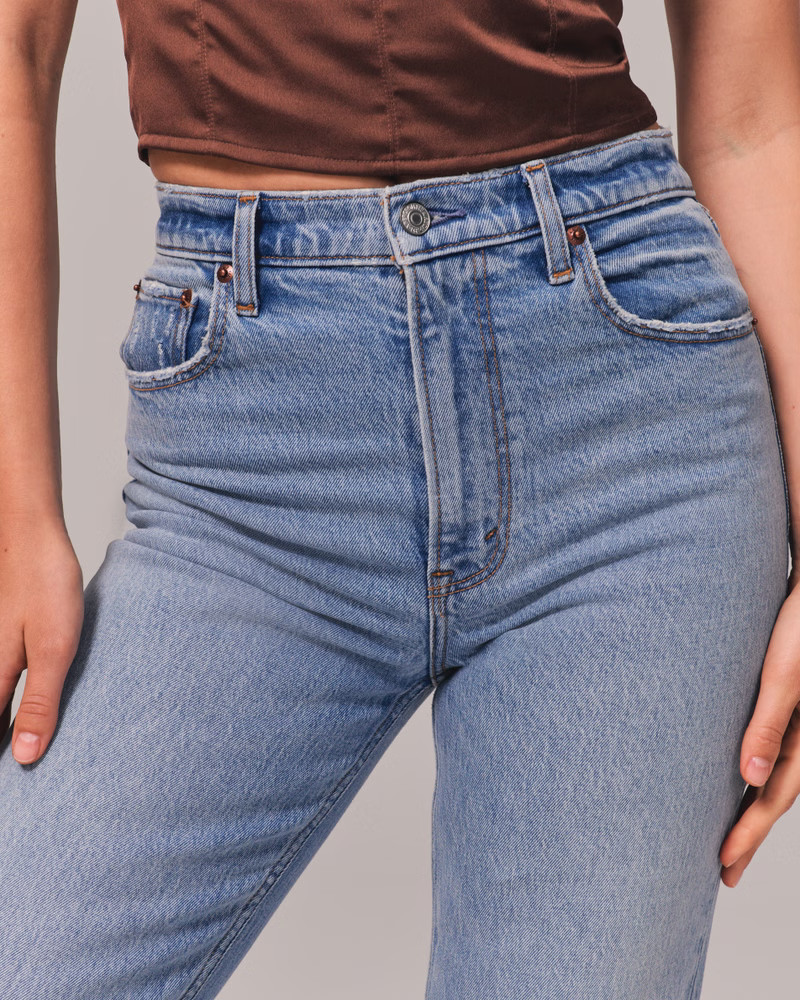 Women's Ultra High Rise 90s Straight Jean | Women's Bottoms | Abercrombie.com | Abercrombie & Fitch (US)