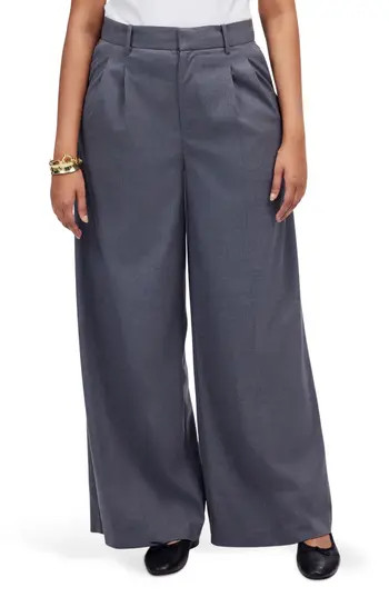 Madewell The Harlow Superwide Leg Twill Pants in Light Grey at Nordstrom Rack, Size 6 | Nordstrom Rack