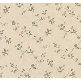 Advantage Ree Beige Mini Floral Trail Strippable Wallpaper (Covers 56.4 sq. ft.) 2813-25193 - The... | The Home Depot