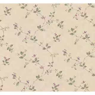 Advantage Ree Beige Mini Floral Trail Strippable Wallpaper (Covers 56.4 sq. ft.) 2813-25193 - The... | The Home Depot