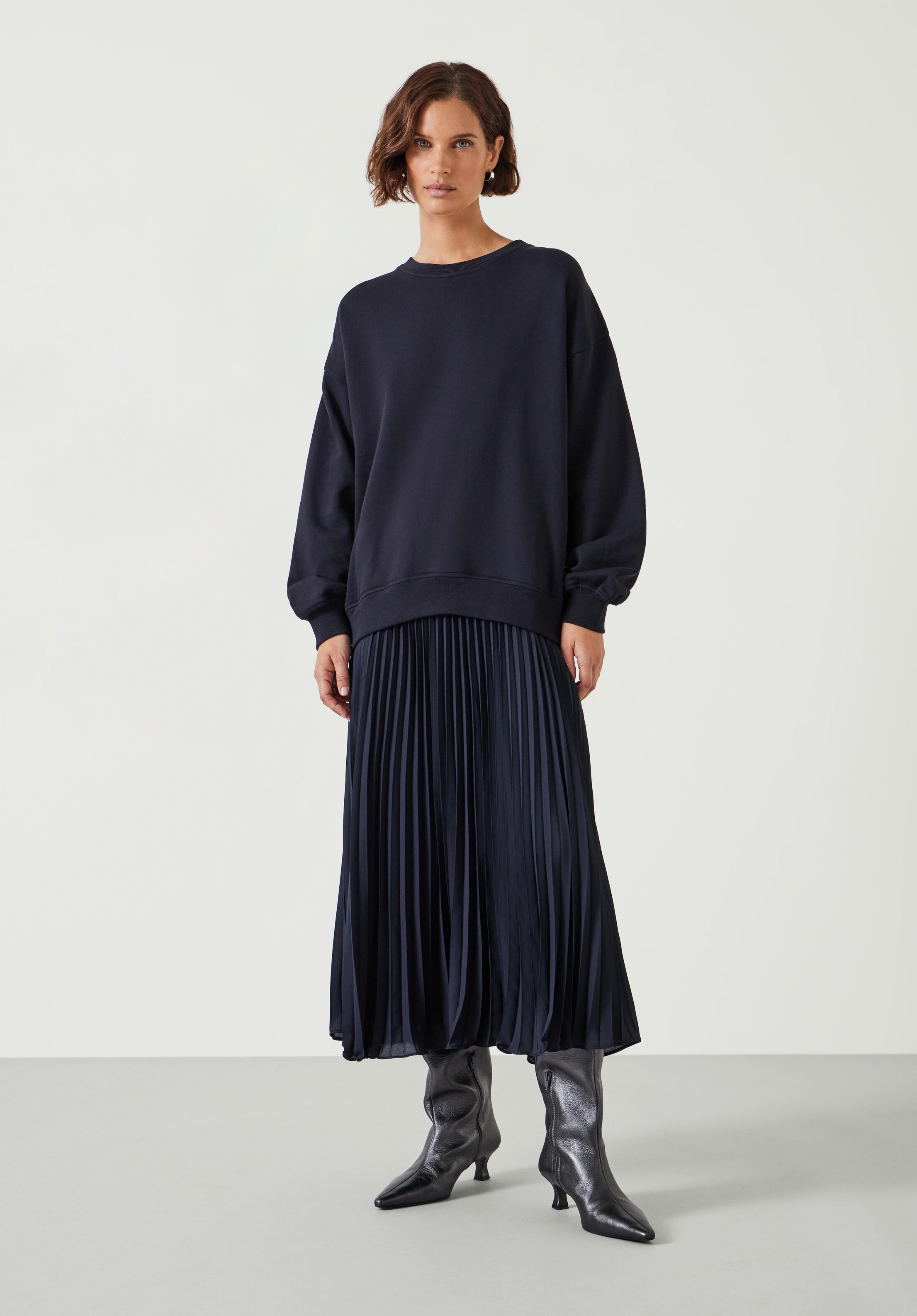 Gabriela Pleated Skirt Sweatshirt Dress | Hush UK