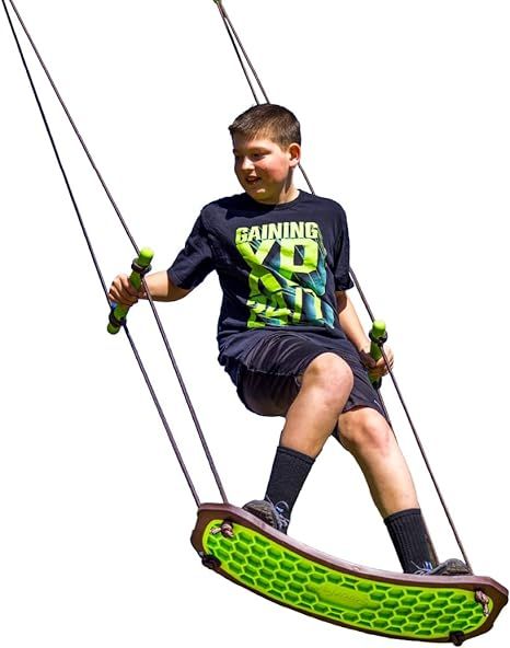 Swurfer Kick Stand Up Outdoor Surfing Tree Swing for Kids Up to 150 Lbs - Hang from Up to 10 Feet... | Amazon (US)