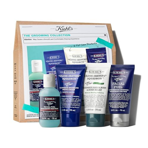 Kiehl's Men's Shaving Regimen Gift Set - $88 Value Including Face Wash, Shaving Cream, After Shave Gel & Face Moisturizer - For All Skin Types | Amazon (US)