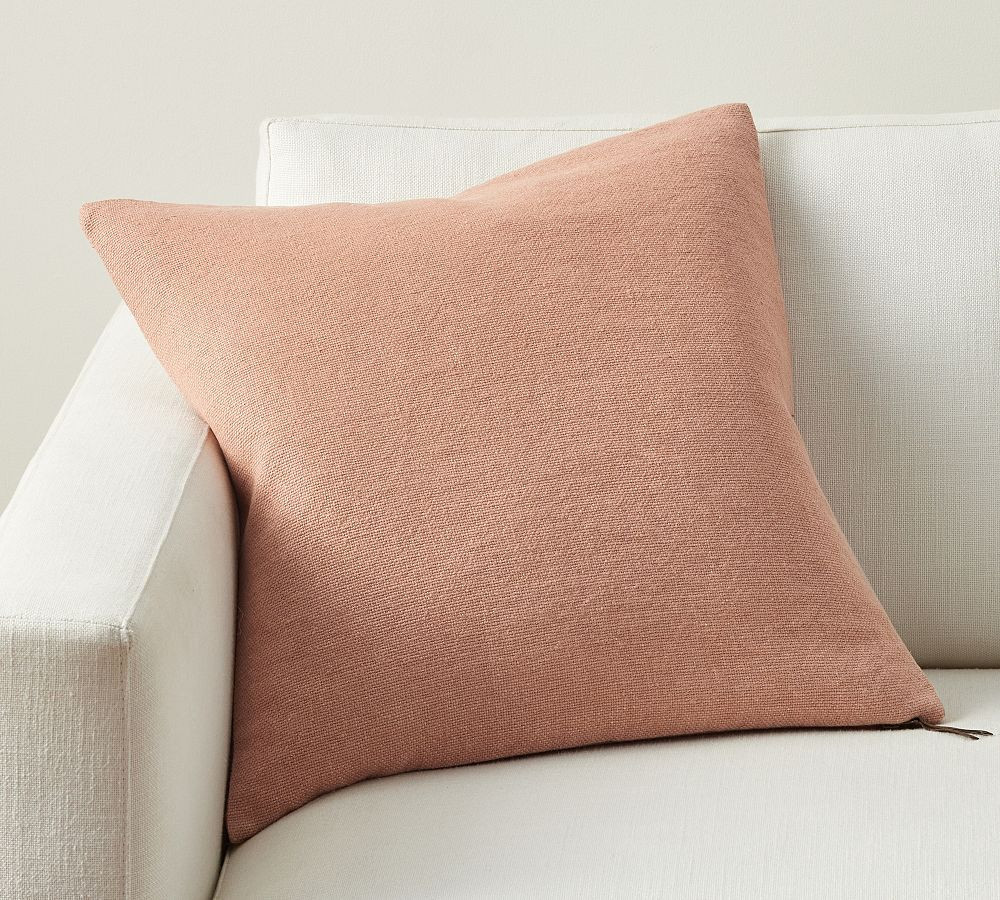 Everyday Linen Pillow Cover, 20"", Rosewood | Pottery Barn (US)