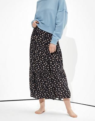 AE Floral Tiered Midi Skirt | American Eagle Outfitters (US & CA)