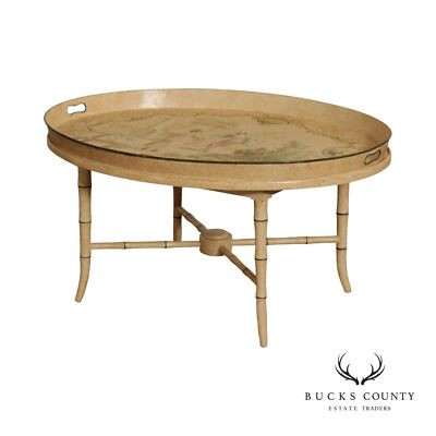 Italian Hand Painted Tole Tray Top Coffee Table | eBay US