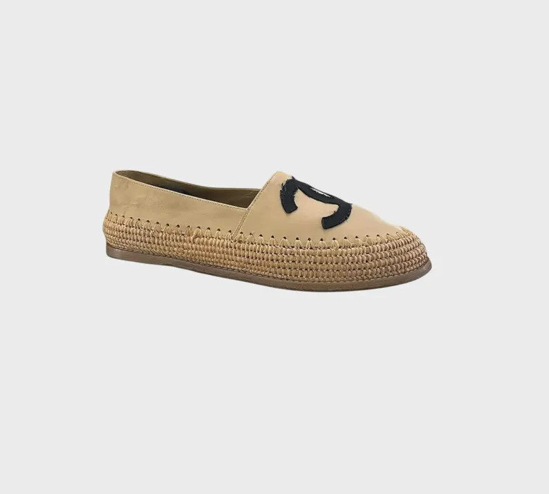 CHANEL Lambskin Grosgrain Espadrilles | Etsy (US)