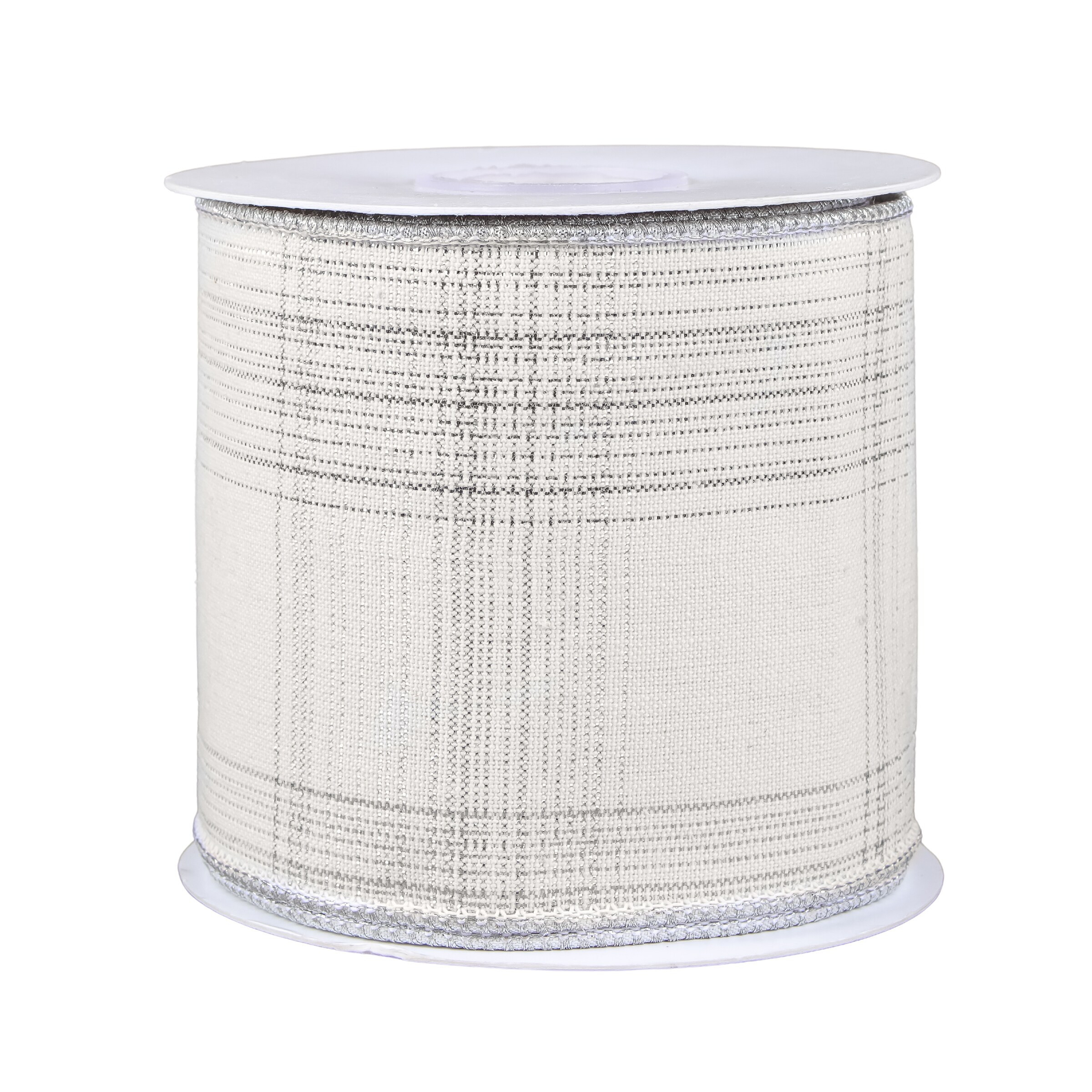 National Tree Company 30-ft L x 3.0-in W Silver Ribbon Cotton Large | HGTOR99-R500B10 | Lowe's