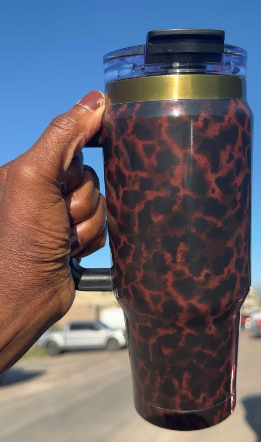 Wild energy only. 🐆✨ Upgrade your daily hydration game with this gorgeous tortoiseshell/animal print tumbler—keeps your drinks ice cold and your vibe high.

#LTKgrwm #LTKselfcare #LTKSaleAlert