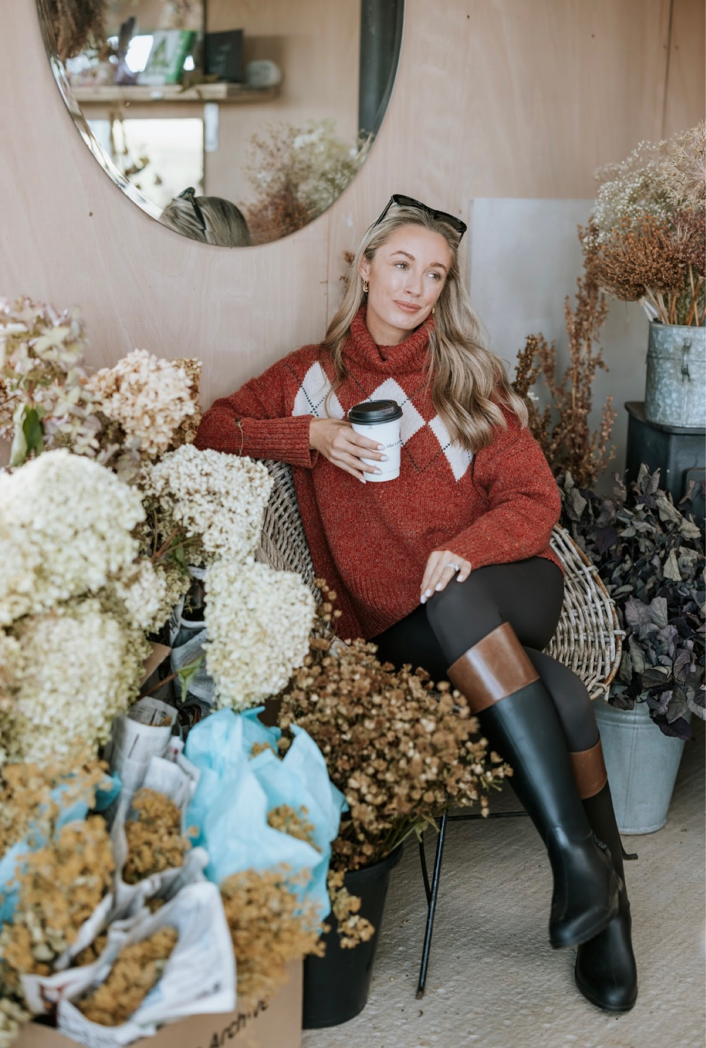 Autumn winter style, autumn winter fashion, black leggings, knee high boots, Argyle Jumper 

#LTKstyletip #LTKeurope #LTKSeasonal