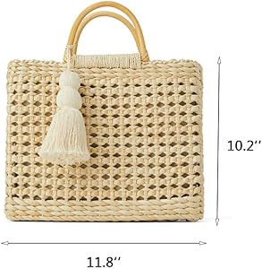 Amazon.com: QTKJ Fashion Women Summer Straw Crossbody Bag with Cute Tassels Pendant, Hand-Woven B... | Amazon (US)