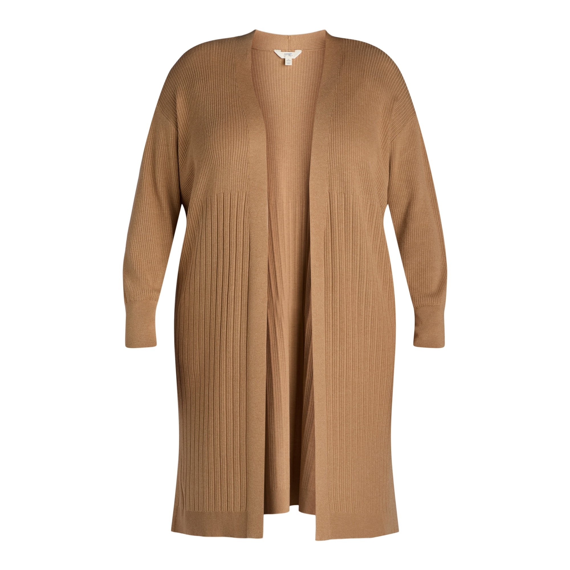 Terra & Sky Women's Plus Size Open Front Duster Cardigan, Lightweight; Sizes 0X-4X | Walmart (US)