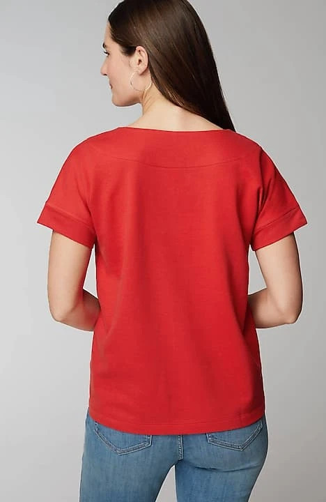 Collared Short-Sleeve Sweatshirt | J. Jill