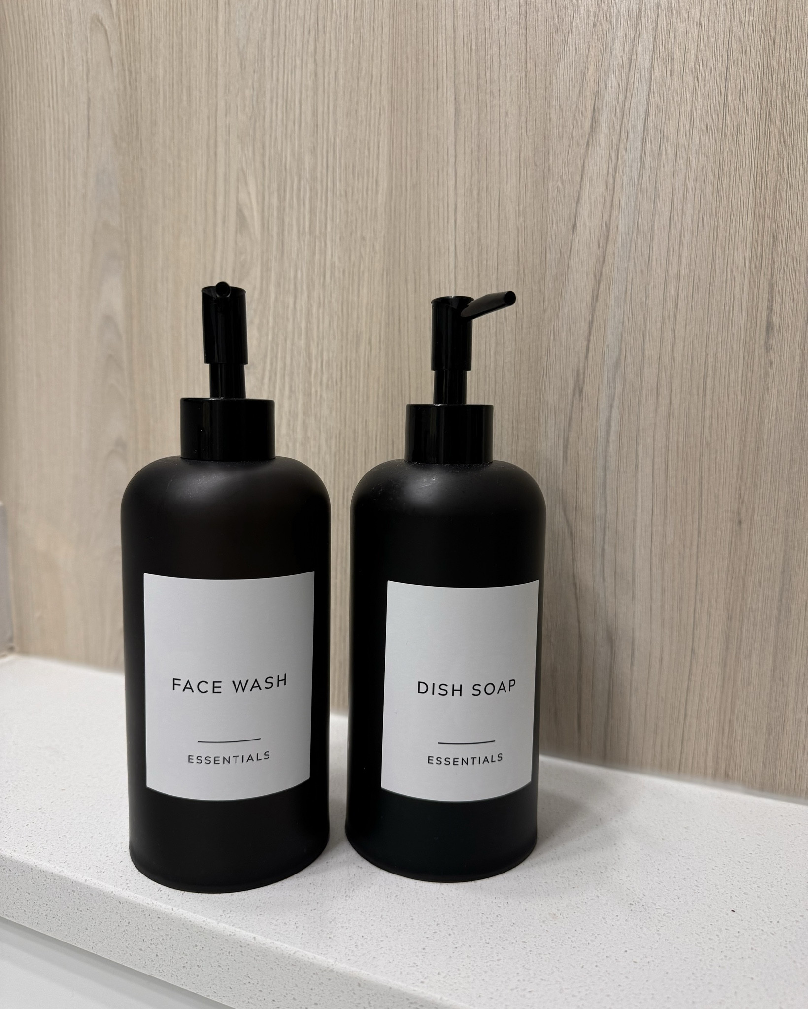 Love these simple soap bottles paired with labels to elevate them! 😍 