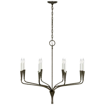 Aiden 40" Single Tier Chandelier  in Aged Iron | Wayfair North America