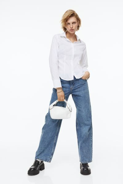 Fitted Poplin Shirt | H&M (US + CA)