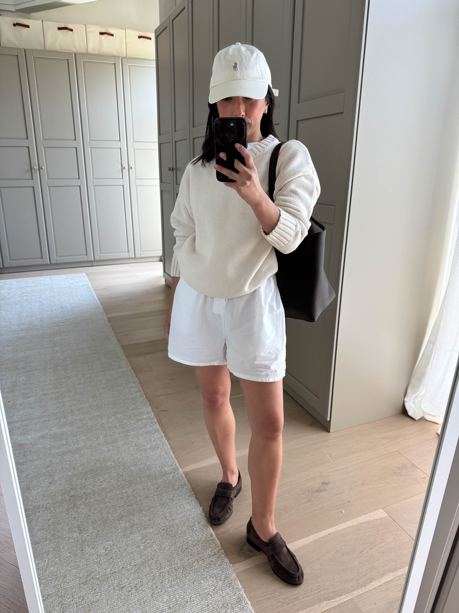 Your reminder there’s more shorts than denim shorts - there’s so many styles and fabrics out there!

Everlane box cut tee medium 
Donni boxers  medium. I like the oversized fit. Also washed and dried. 
Gap sweater petite small
Tony Bianco loafers 5
Quince bucket bag
Quince earrings
Polo Ralph Lauren hat
Dorsey James necklace 15"

Summer outfits, petite style

#LTKmomlife #LTKootd #LTKPetite