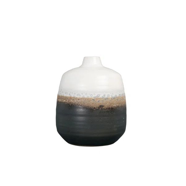 Lorelai Black/White Ceramic Table Vase | Wayfair North America