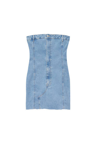 DENIM CORSET DRESS | PULL and BEAR UK