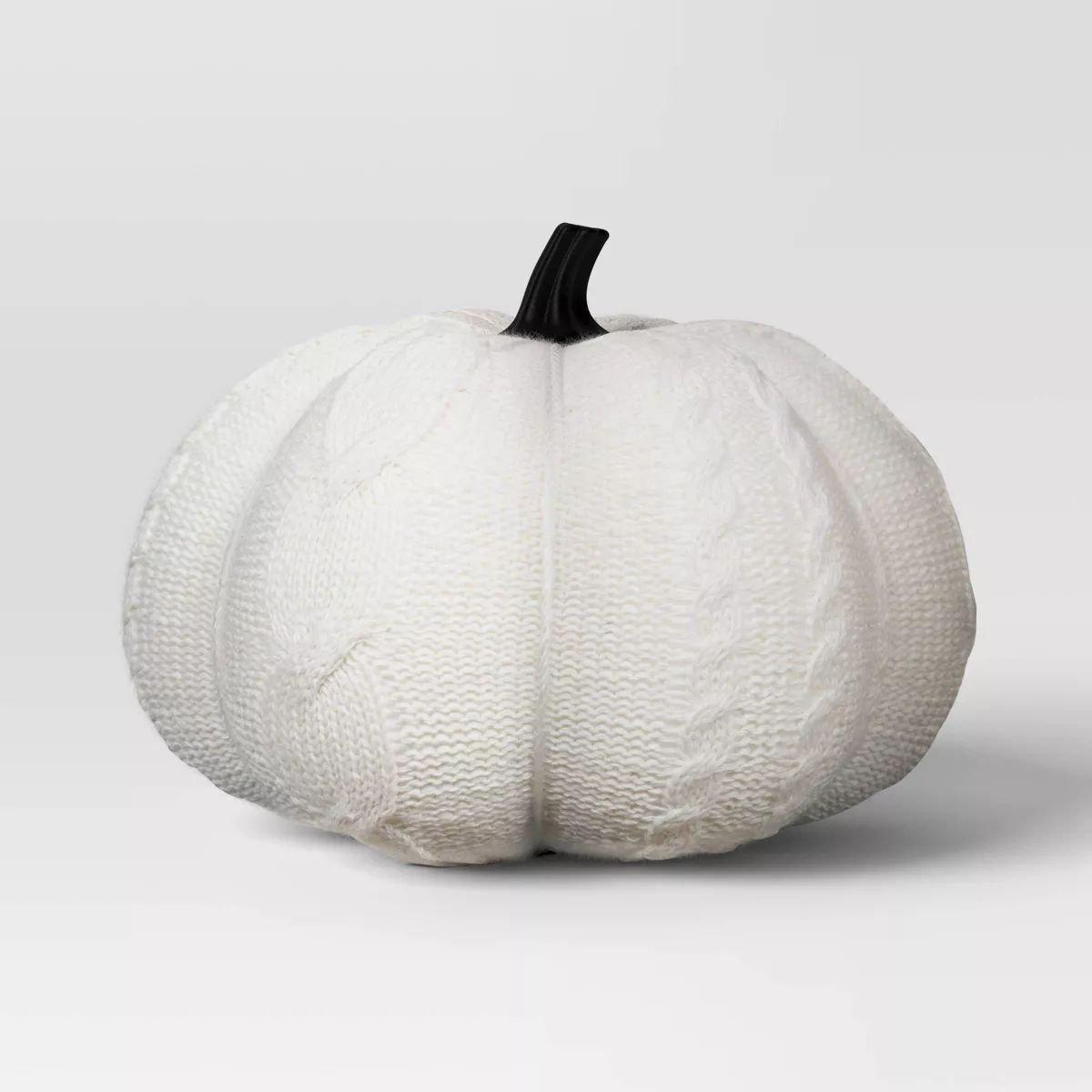 5.75" Knit Cable Pumpkin White Halloween Decorative Figurine - Hyde & EEK! Boutique™ | Target