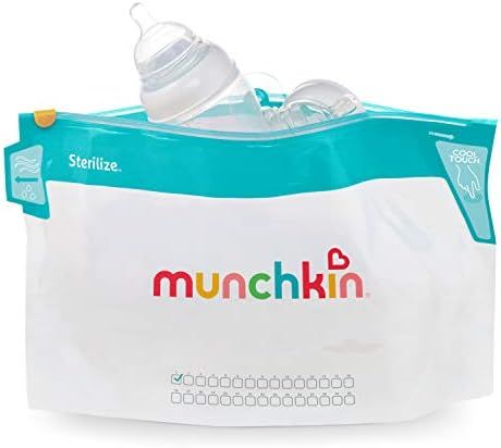 Munchkin Jumbo Microwave Bottle Sterilizer Bags, 180 Uses, 6 Pack, Eliminates up to 99.9% of Comm... | Amazon (US)