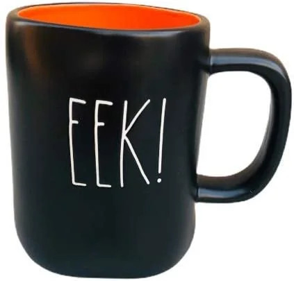 Rae Dunn Artisan Collection by Magenta EEK ! Black Halloween mug Orange inside Coffee Tea Mug LL ... | Walmart (US)