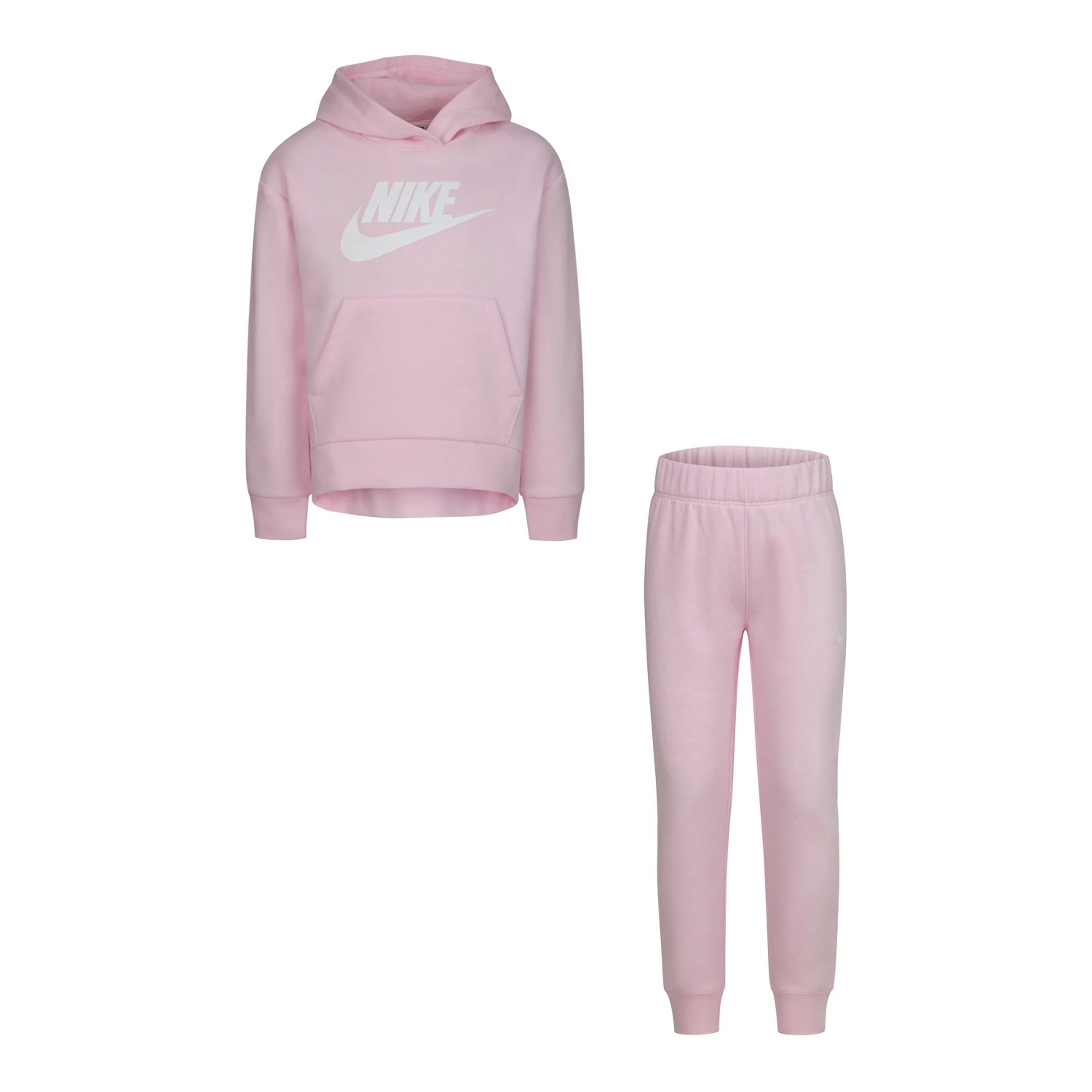 Girls 4-12 Nike Sportswear Club Fleece High Low Hoodie & Pants Set | Kohl's