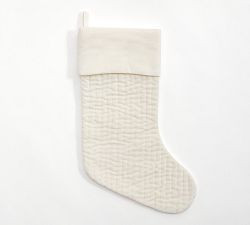 Channel Quilted Velvet Stockings | Pottery Barn (US)