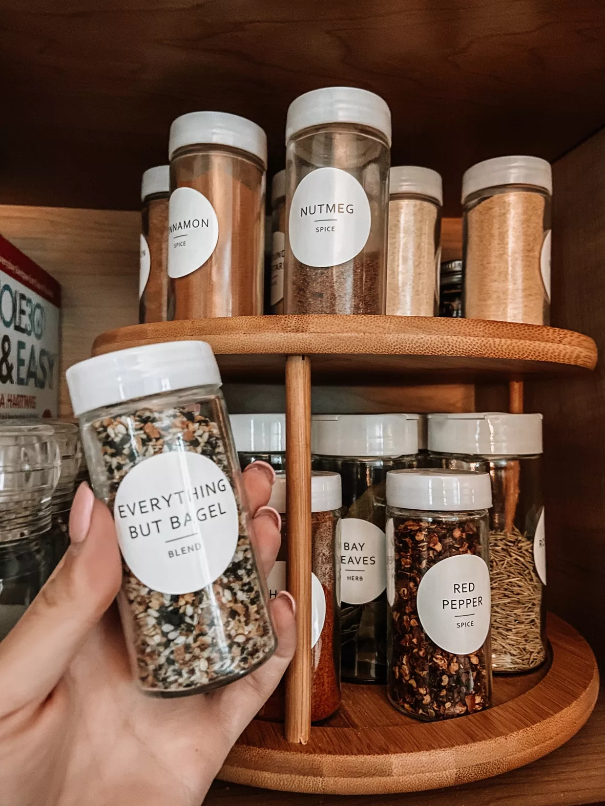 160 Minimalist Spice Jar Labels for Spice Cabinet, Preprinted Herb