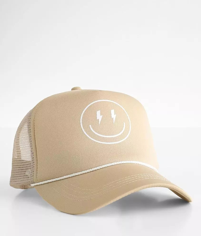 Lightning Smiley Trucker Hat | Buckle