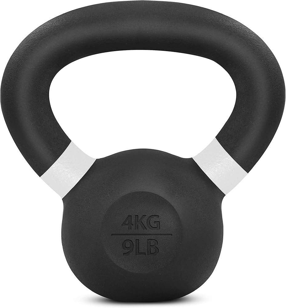 Yes4All Powder Coated Cast Iron Kettlebell Strength Training Kettlebells Weight Set for Full Body... | Amazon (US)