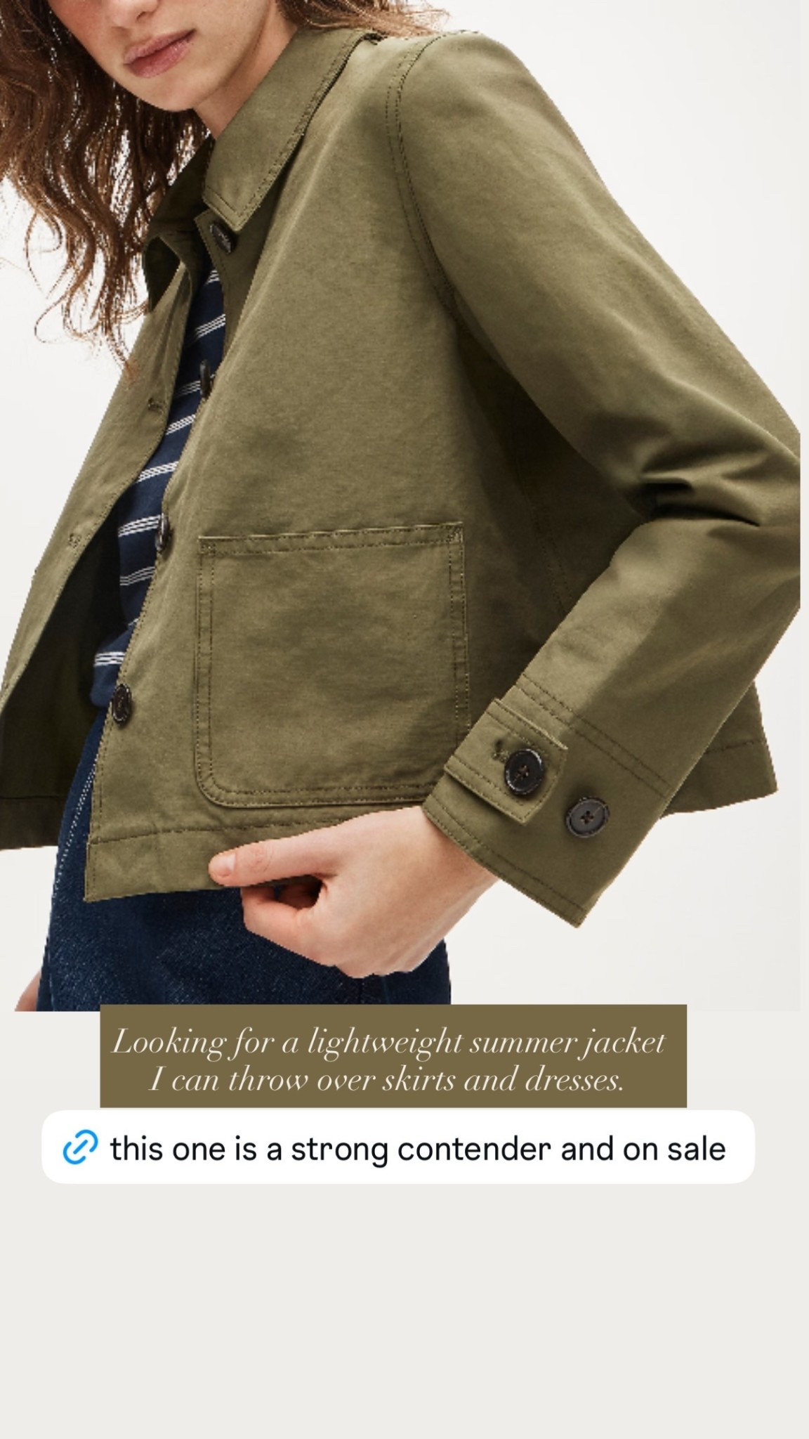 Sale alert!

Cropped Barn Jacket by J.Crew

#olivejacket
#greenjacket
#summerjacket
#classicstyle
#summerstyle

#LTKgrwm #LTKSaleAlert #LTKWorkwear