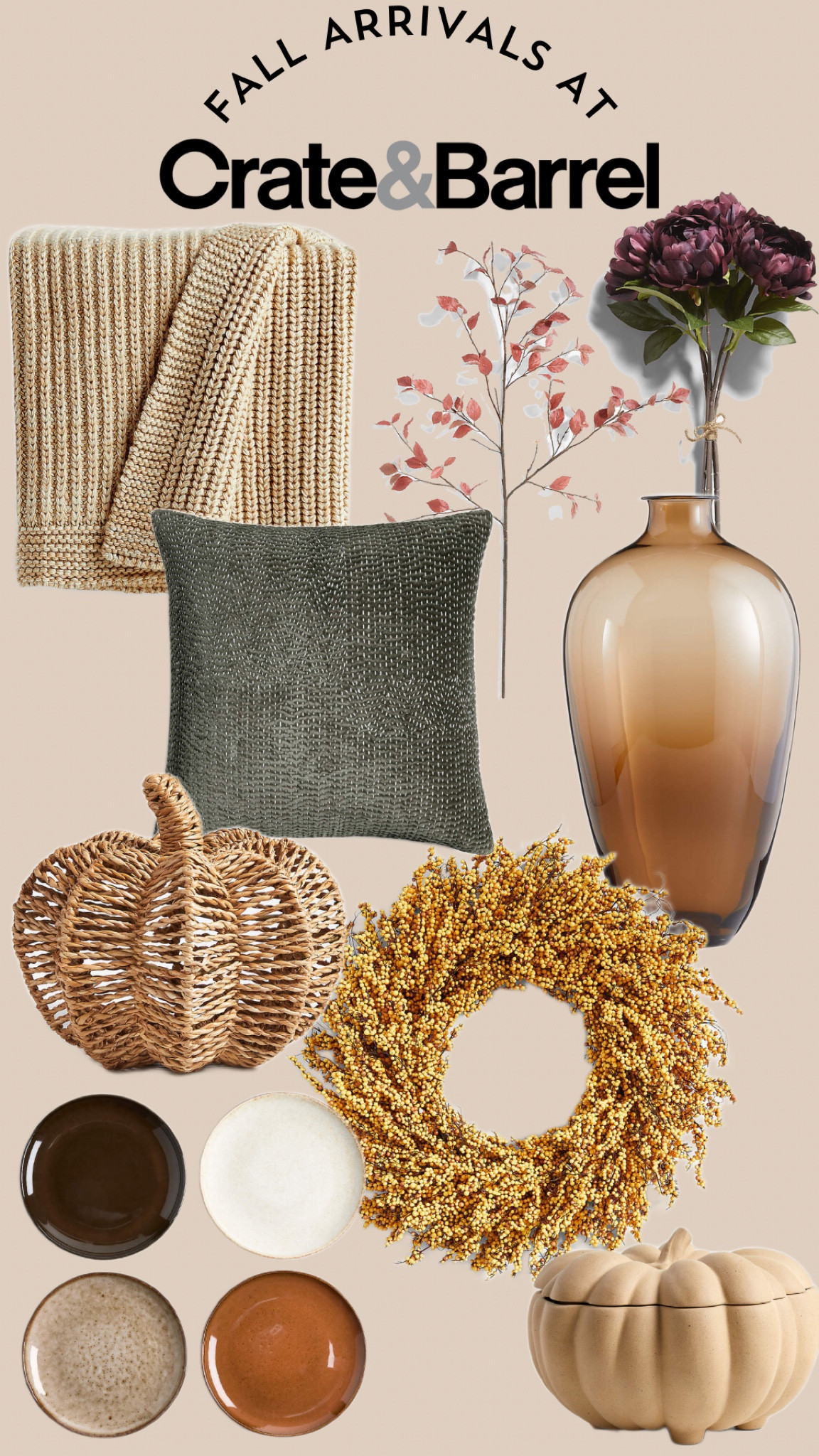 Fall arrivals at crate and barrel  

#LTKSeasonal #LTKHome