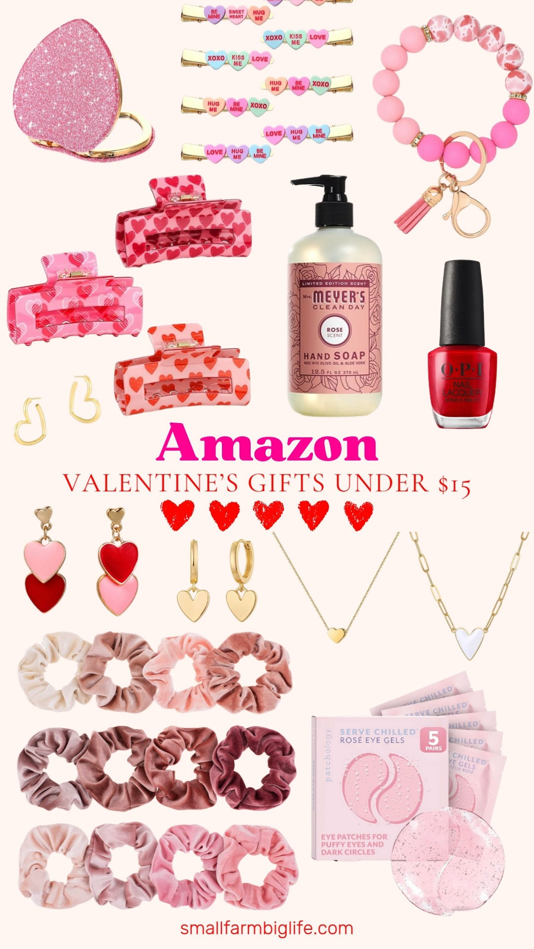 Amazon Valentine’s gifts under $15 that are cute, affordable, and so giftable 💕
From gold heart jewelry and fun beauty finds to sweet hair accessories and little everyday treats, these picks are perfect for friends, teens, teachers, or a little Valentine’s gift to yourself ❤️✨ 

 #LTKSeasonal #LTKFindsUnder50