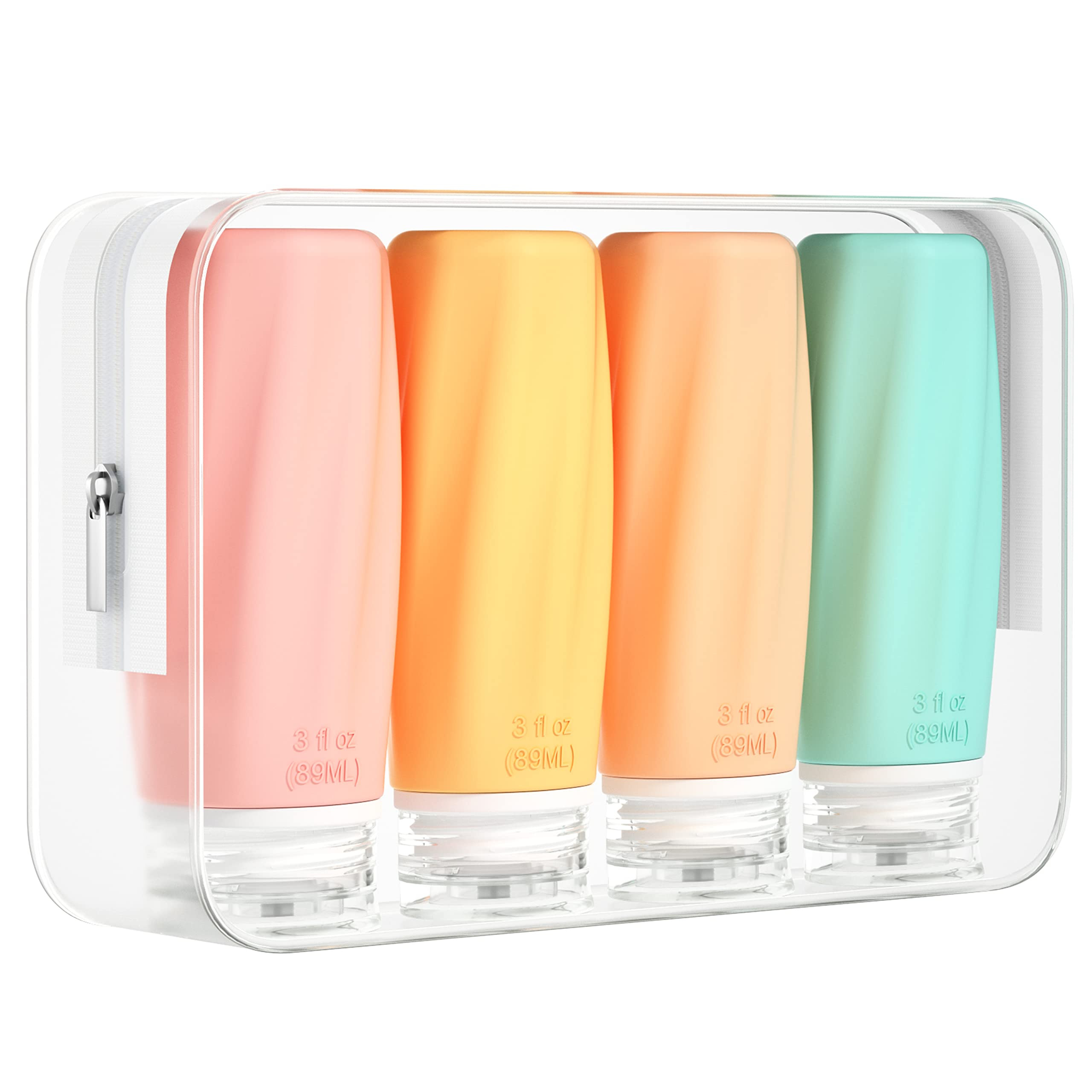 Morfone Travel Bottles for Toiletries, 3oz Tsa Approved Travel Size Containers Leak Proof BPA Free S | Amazon (US)