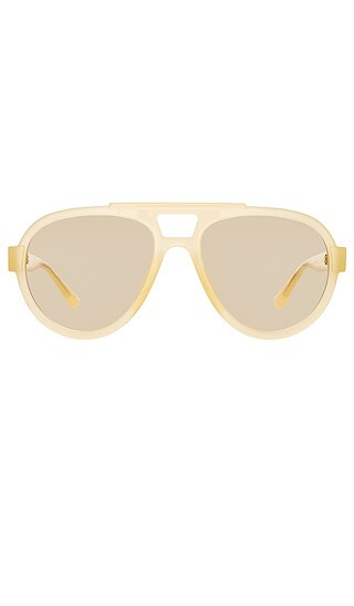 X Linda Farrow Jurgen Sunglasses in Yellow & Gold | Revolve Clothing (Global)