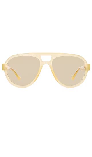 X Linda Farrow Jurgen Sunglasses in Yellow & Gold | Revolve Clothing (Global)